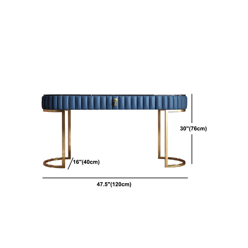 Glam Slate Top Make -up Waschtisch Set Blau 1 Schubladen Eitelkeitsveredelungstisch