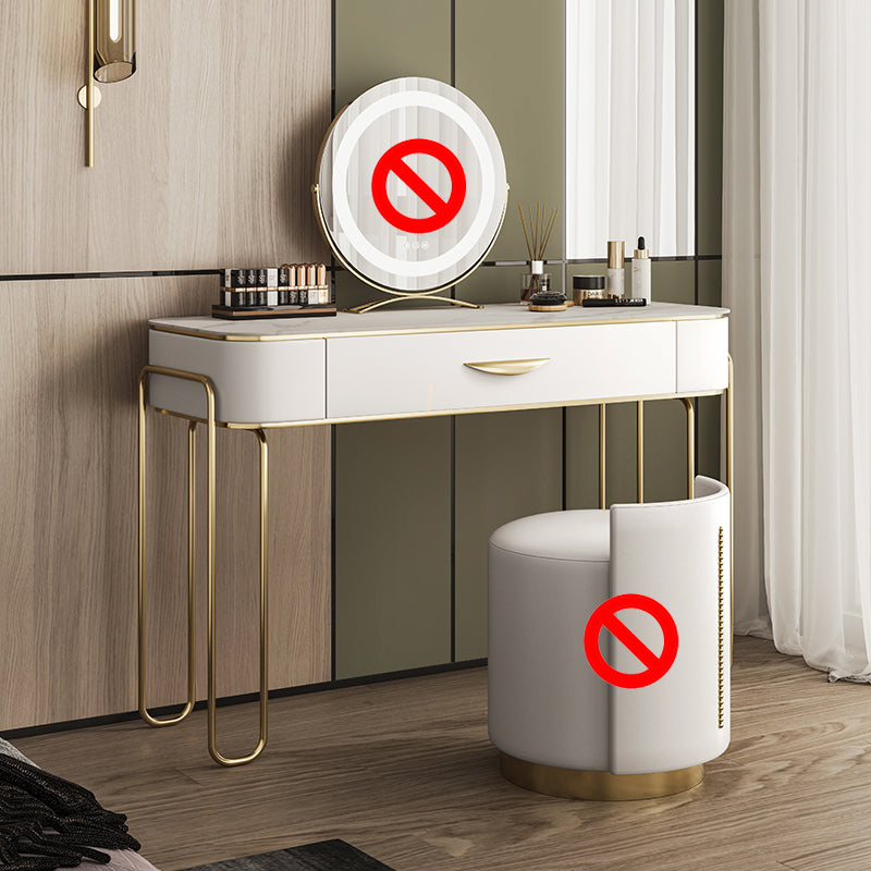 Schiefer -Top -Waschtisch -Schminktisch Set Glam Holz Make -up Eitelkeits -Set