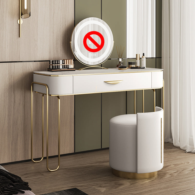 Schiefer -Top -Waschtisch -Schminktisch Set Glam Holz Make -up Eitelkeits -Set