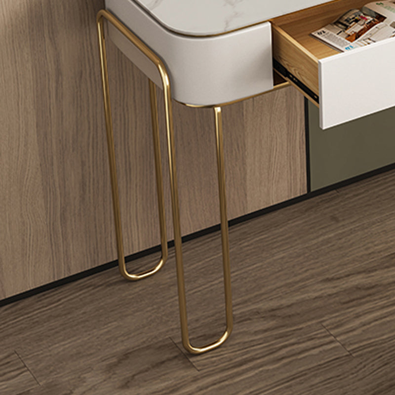 Schiefer -Top -Waschtisch -Schminktisch Set Glam Holz Make -up Eitelkeits -Set