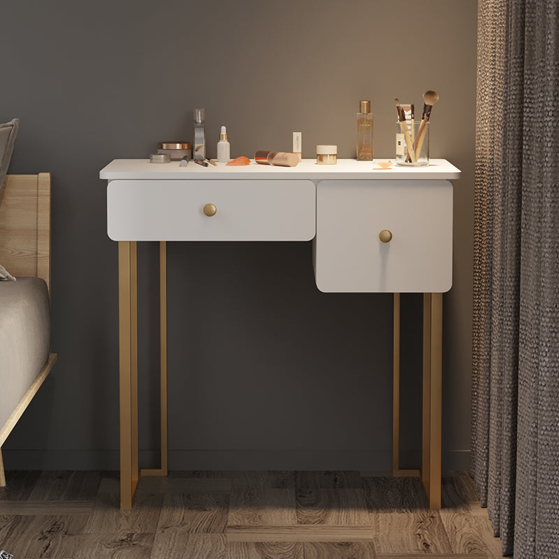 モダンなバニティメイクアップテーブルセットダブルドロワードレッシングテーブル