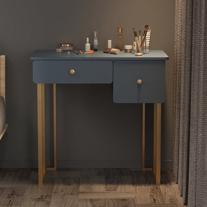 モダンなバニティメイクアップテーブルセットダブルドロワードレッシングテーブル