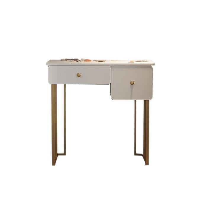 モダンなバニティメイクアップテーブルセットダブルドロワードレッシングテーブル