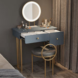 モダンなバニティメイクアップテーブルセットダブルドロワードレッシングテーブル
