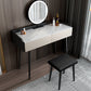 Contemporary Makeup Vanity Desk 2-Drawer Vanity Dressing Table with Slate Top