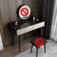 Contemporary Makeup Vanity Desk 2-Drawer Vanity Dressing Table with Slate Top