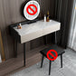 Contemporary Makeup Vanity Desk 2-Drawer Vanity Dressing Table with Slate Top