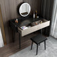 Contemporary Makeup Vanity Desk 2-Drawer Vanity Dressing Table with Slate Top