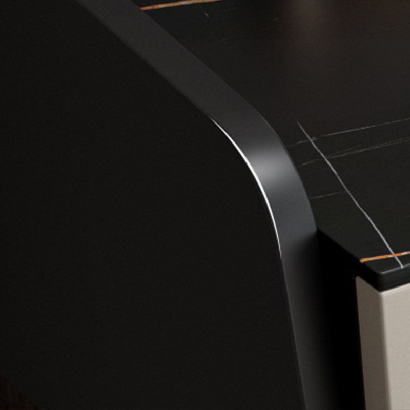 Contemporary Makeup Vanity Desk 2-Drawer Vanity Dressing Table with Slate Top