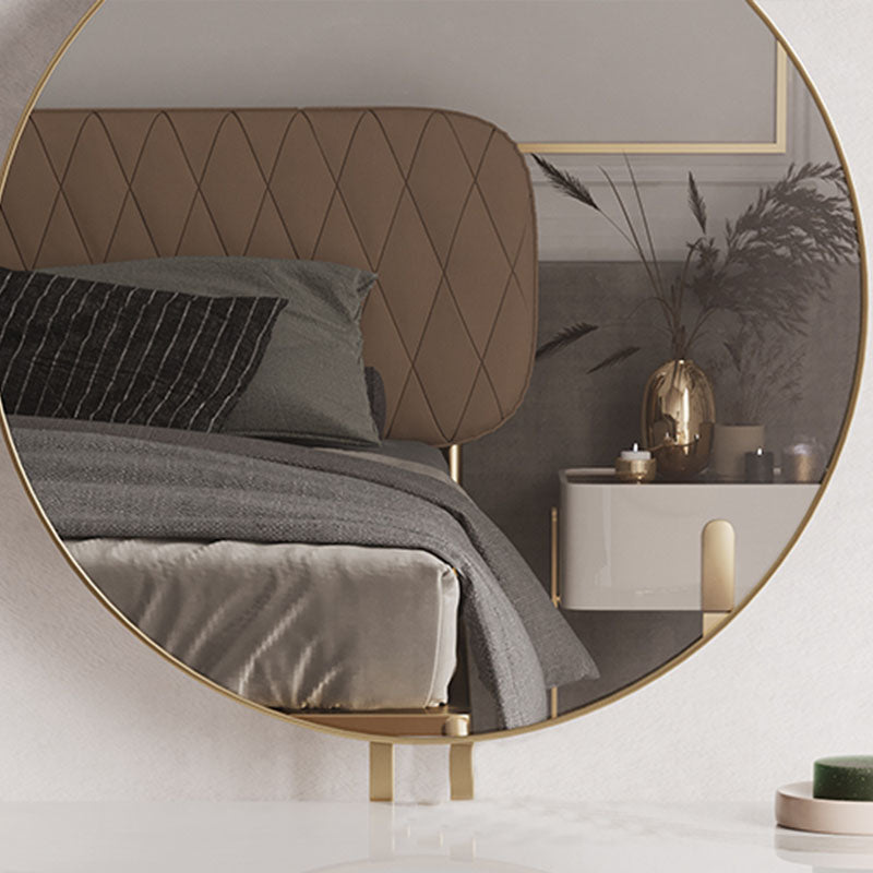 Glam Slate Top Vanity Table 2-Drawer Vanity Dressing Table Set Clearhalo 'Bedroom Furniture' 'furn' 'furn_makeup_vanities' 'Furniture' 'Makeup Vanities' 'makeup_vanities' 5703228