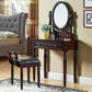 Solid Wood Vanity Makeup Table Set Traditional 1 Drawer Dressing Table