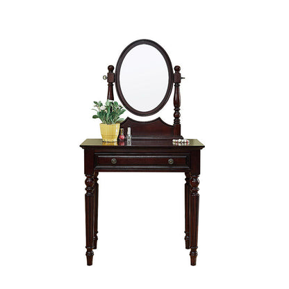 Solid Wood Vanity Makeup Table Set Traditional 1 Drawer Dressing Table