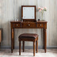 Traditional Vanity Dressing Table Solid Wood 2-Drawer Makeup Vanity Desk Clearhalo 'Bedroom Furniture' 'furn' 'furn_makeup_vanities' 'Furniture' 'Makeup Vanities' 'makeup_vanities' 5703262