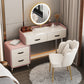 Glam Make-up Vanity Slate Top Vanity Dressing Table Set with Drawers
