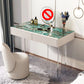 Contemporary 2-Drawer Vanity Dressing Table Slate Top Make-up Vanity