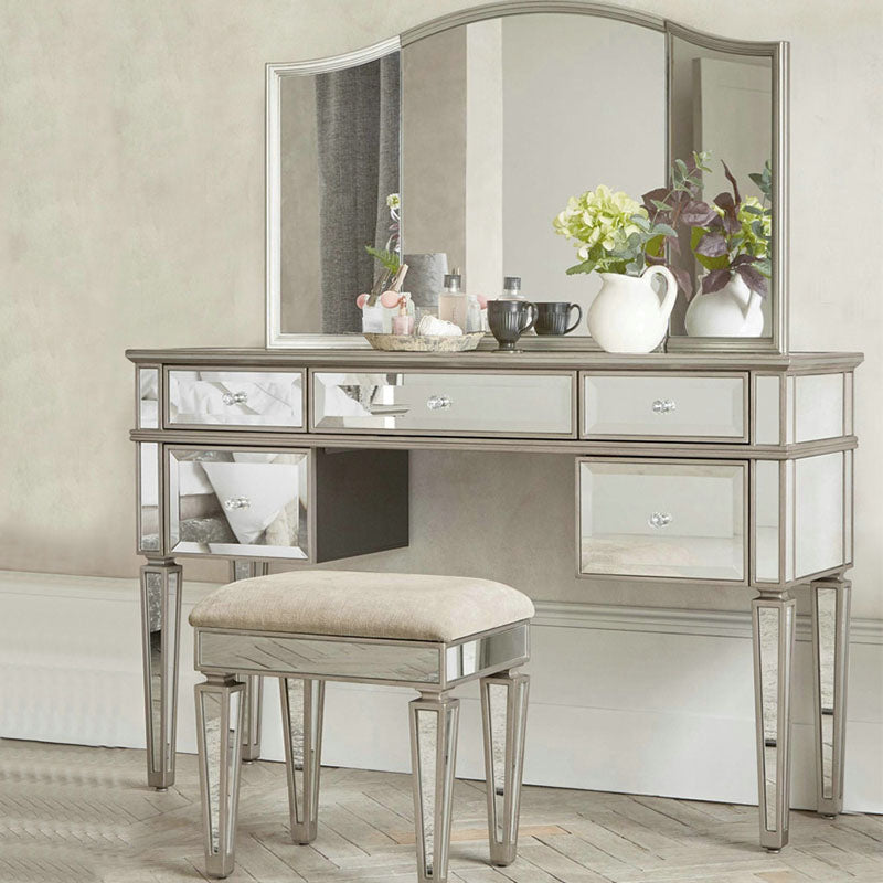 Massivholz Waschtisch Spedition zeitgenössische Make -up -Theke mit Schubladen