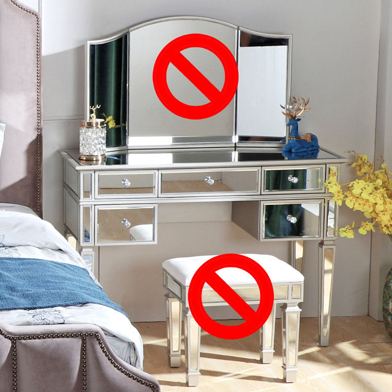 Massivholz Waschtisch Spedition zeitgenössische Make -up -Theke mit Schubladen