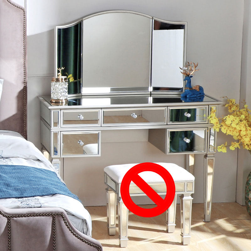 Massivholz Waschtisch Spedition zeitgenössische Make -up -Theke mit Schubladen