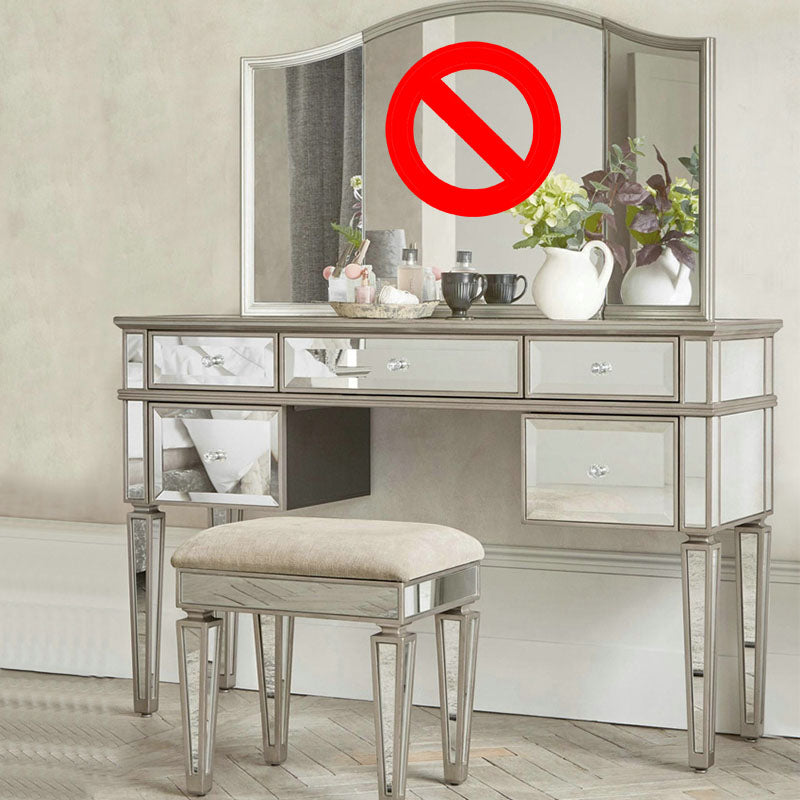 Massivholz Waschtisch Spedition zeitgenössische Make -up -Theke mit Schubladen