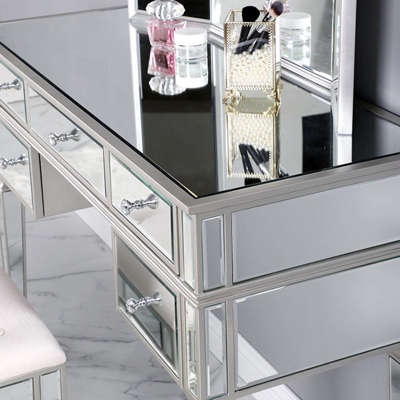 Massivholz Waschtisch Spedition zeitgenössische Make -up -Theke mit Schubladen