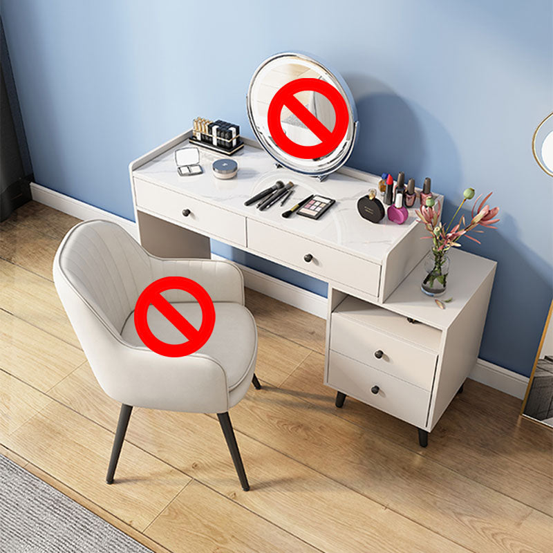 Hedendaagse ijdelheid Dressing Tabel 4 Lade houten ijdelheid bureau