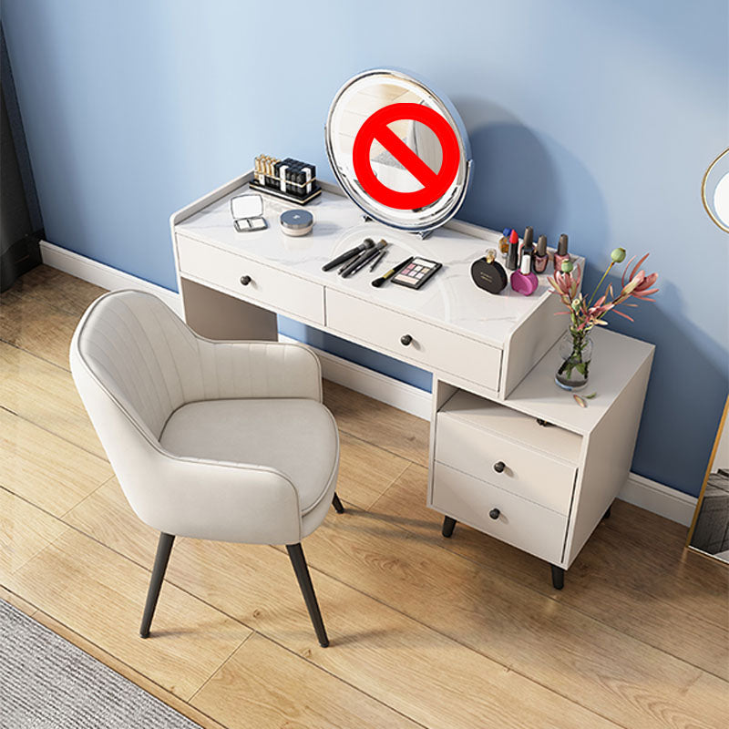 Hedendaagse ijdelheid Dressing Tabel 4 Lade houten ijdelheid bureau