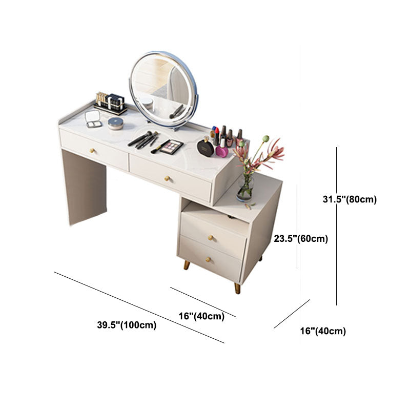 Hedendaagse ijdelheid Dressing Tabel 4 Lade houten ijdelheid bureau