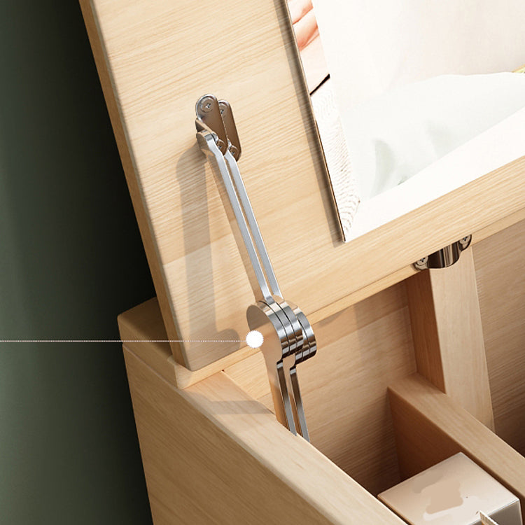 Tocador de madera sólida tocador de tocador escandinavo flip-top tocador de tocador