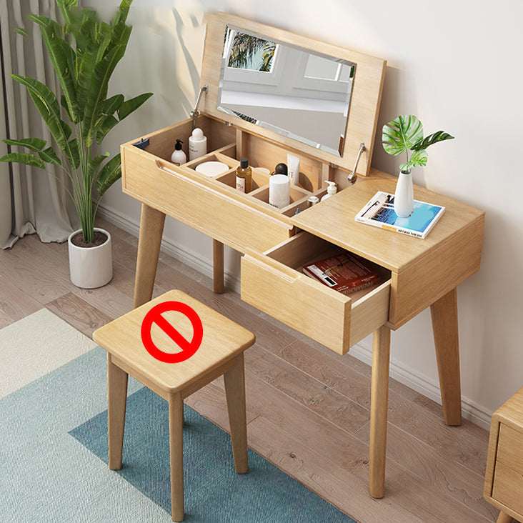Tocador de madera sólida tocador de tocador escandinavo flip-top tocador de tocador