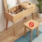 Tocador de madera sólida tocador de tocador escandinavo flip-top tocador de tocador