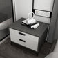 Table nause de nuit en bois massif 16 pouces H les jambes de rangement à 2 titres inclus la table de nuit