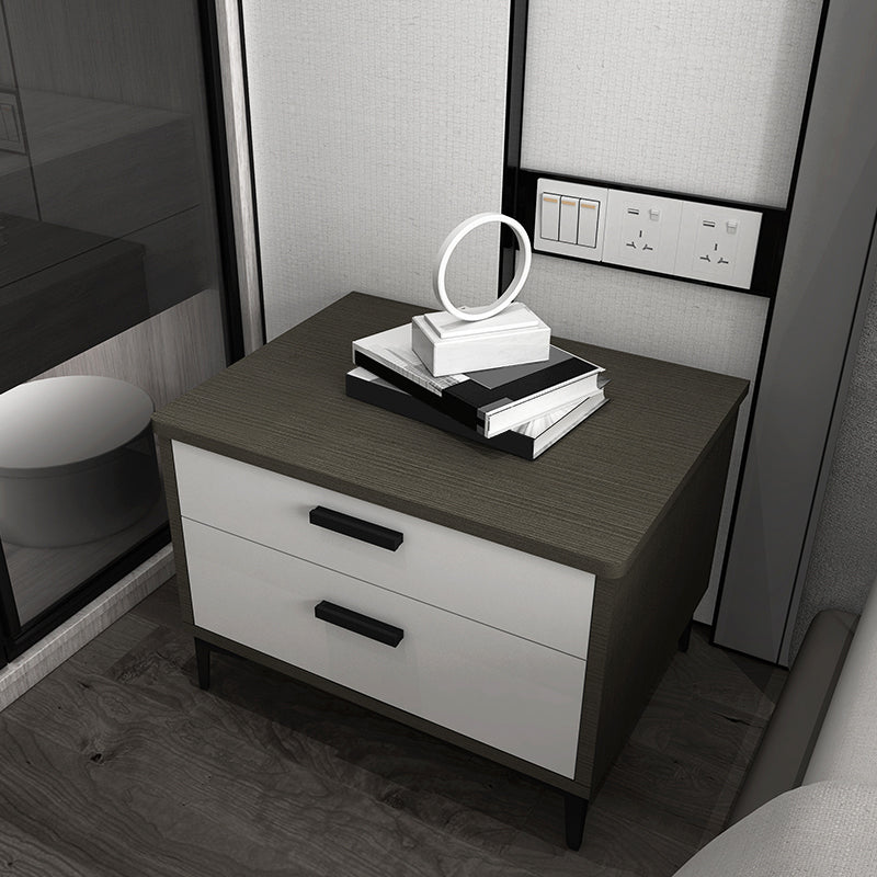 Table nause de nuit en bois massif 16 pouces H les jambes de rangement à 2 titres inclus la table de nuit