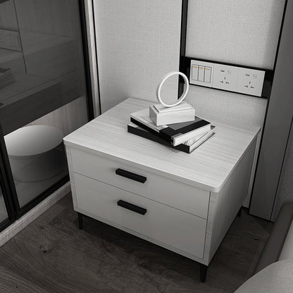 Table nause de nuit en bois massif 16 pouces H les jambes de rangement à 2 titres inclus la table de nuit