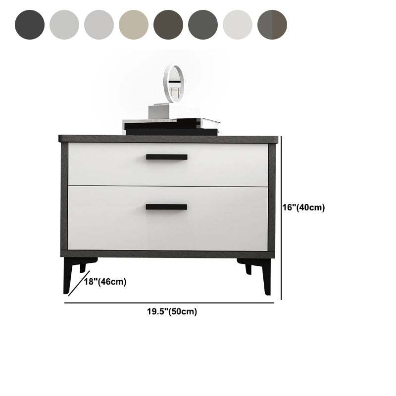 Table nause de nuit en bois massif 16 pouces H les jambes de rangement à 2 titres inclus la table de nuit