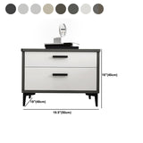 Table nause de nuit en bois massif 16 pouces H les jambes de rangement à 2 titres inclus la table de nuit