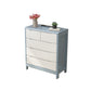 16" W Chest Rubber Wood Storage Chest Dresser with Drawers for Bedroom Light Blue-White 5 Clearhalo 'Bedroom Furniture' 'Dressers & Chests' 'dressers_chests' 'furn' 'furn_dressers_chests' 'Furniture' 5705579