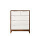 16" W Chest Rubber Wood Storage Chest Dresser with Drawers for Bedroom Walnut White 5 Clearhalo 'Bedroom Furniture' 'Dressers & Chests' 'dressers_chests' 'furn' 'furn_dressers_chests' 'Furniture' 5705582