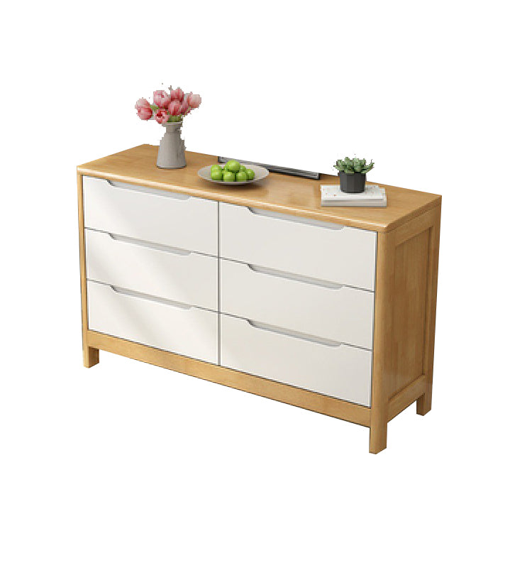 16" W Chest Rubber Wood Storage Chest Dresser with Drawers for Bedroom Natural Wood White 6 Clearhalo 'Bedroom Furniture' 'Dressers & Chests' 'dressers_chests' 'furn' 'furn_dressers_chests' 'Furniture' 5705588