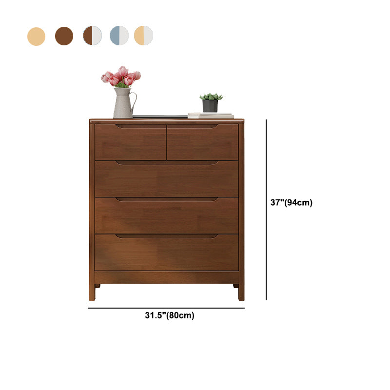 16" W Chest Rubber Wood Storage Chest Dresser with Drawers for Bedroom Clearhalo 'Bedroom Furniture' 'Dressers & Chests' 'dressers_chests' 'furn' 'furn_dressers_chests' 'Furniture' 5705597