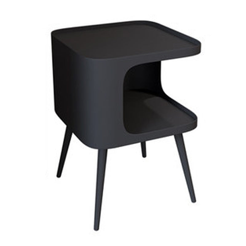 Table nause de nuit moderne de 20 pouces H ouverte en pierre supérieure Les jambes supérieures incluent la table de nuit