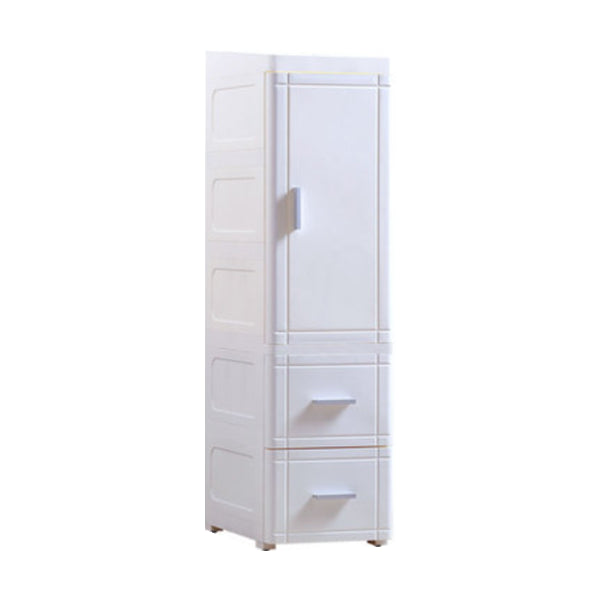 37.4" H 2/3-Drawer Nightstand 1-Door Plastic Night Table in White/Green/Grey 10"L x 16"W x 37"H White 2 Clearhalo 'Bedroom Furniture' 'furn' 'furn_night_stand' 'Furniture' 'night_stand' 'Nightstands' 5705652