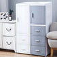 37.4" H 2/3-Drawer Nightstand 1-Door Plastic Night Table in White/Green/Grey Clearhalo 'Bedroom Furniture' 'furn' 'furn_night_stand' 'Furniture' 'night_stand' 'Nightstands' 5705653