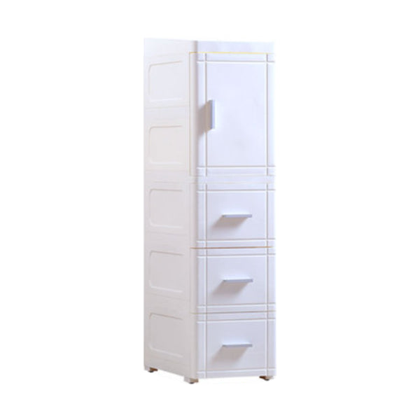 37.4" H 2/3-Drawer Nightstand 1-Door Plastic Night Table in White/Green/Grey 10"L x 16"W x 37"H White 3 Clearhalo 'Bedroom Furniture' 'furn' 'furn_night_stand' 'Furniture' 'night_stand' 'Nightstands' 5705655