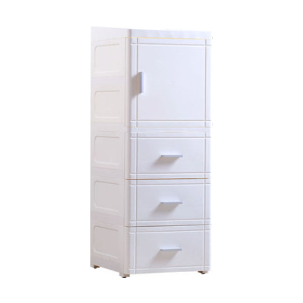 37.4" H 2/3-Drawer Nightstand 1-Door Plastic Night Table in White/Green/Grey 14"L x 16"W x 37"H White 3 Clearhalo 'Bedroom Furniture' 'furn' 'furn_night_stand' 'Furniture' 'night_stand' 'Nightstands' 5705657