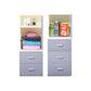 37.4" H 2/3-Drawer Nightstand 1-Door Plastic Night Table in White/Green/Grey Clearhalo 'Bedroom Furniture' 'furn' 'furn_night_stand' 'Furniture' 'night_stand' 'Nightstands' 5705659