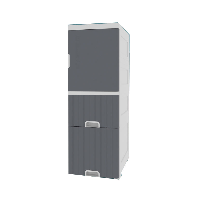 1/2-Tür-Nachttisch in Weiß/Grau/Beige 11,81 "W x 15,75" D am Nachtschrank mit Rollen