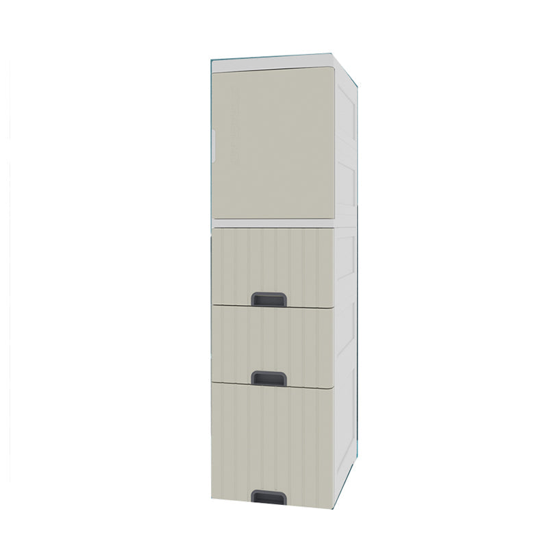 1/2-Tür-Nachttisch in Weiß/Grau/Beige 11,81 "W x 15,75" D am Nachtschrank mit Rollen