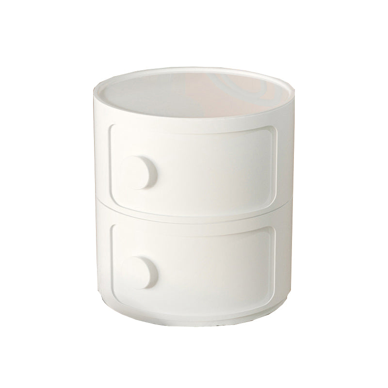 Plastic Bed Cabinet Modern Round Left Side Door Bed Nightstand Clearhalo 'Bedroom Furniture' 'furn' 'furn_night_stand' 'Furniture' 'night_stand' 'Nightstands' 5705763