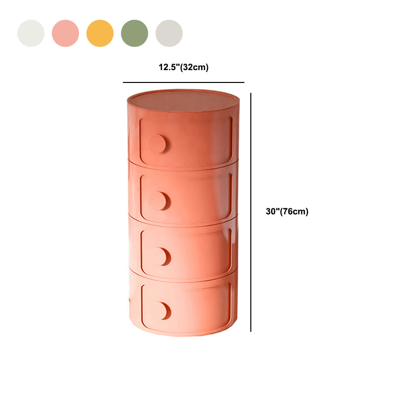 Plastic Bed Cabinet Modern Round Left Side Door Bed Nightstand Clearhalo 'Bedroom Furniture' 'furn' 'furn_night_stand' 'Furniture' 'night_stand' 'Nightstands' 5705769