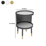 23 pouces H Nightand Tableau moderne en pierre ouverte en pierre supérieure Les jambes de nuit incluent la table de nuit